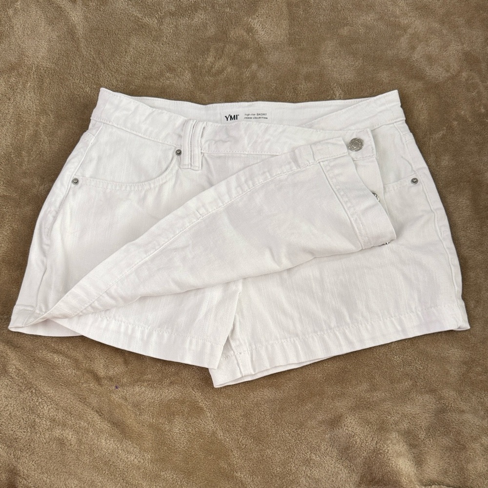 YMI White High-Rise Skort - Picture 2 of 5